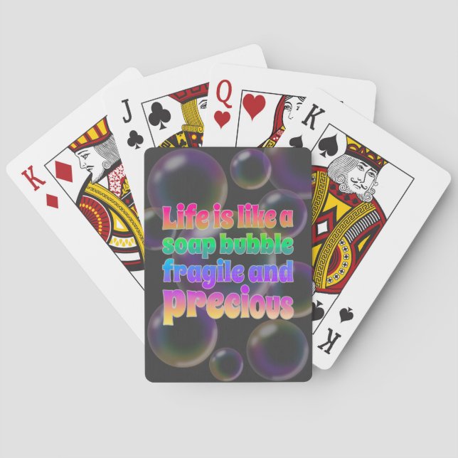 Jeu De Cartes Bulle de savon | fragile et précieux (dos)