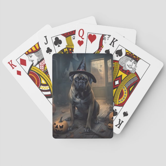 Jeu De Cartes Bullmastiff Citrouilles Halloween effrayant (dos)