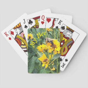 Jeu De Cartes Bumblebee pollinise une fleur jaune