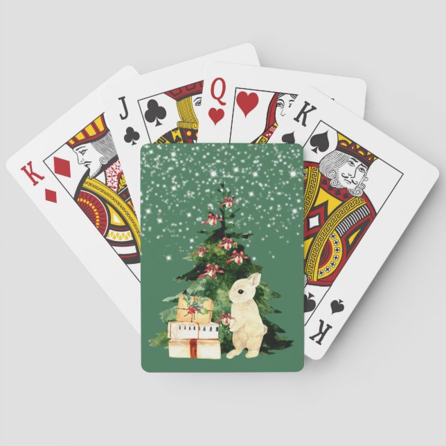 Jeu De Cartes Bunny à Noël Jouer aux cartes (dos)