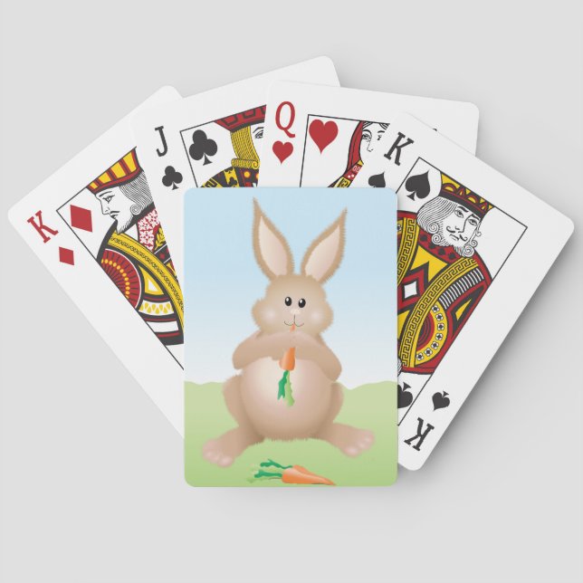 Jeu De Cartes Bunny Eating Carrot Adorable Rabbit (dos)