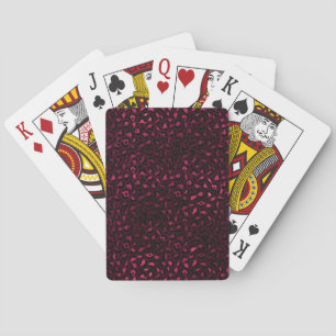 Jeu De Cartes Burgundy et Gold Leopard Series Design 3