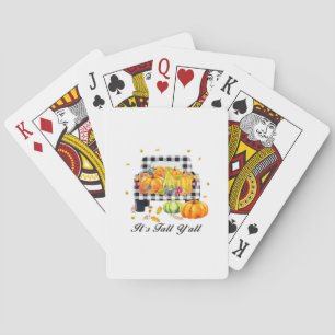 Jeu De Cartes C’est automne Y’all Automne Citrouille Plaid