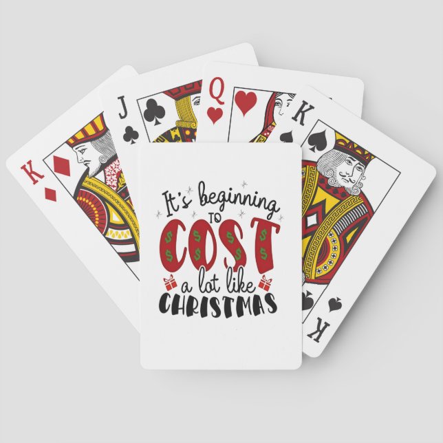 Jeu De Cartes Ça commence à coûter beaucoup comme Noël (dos)