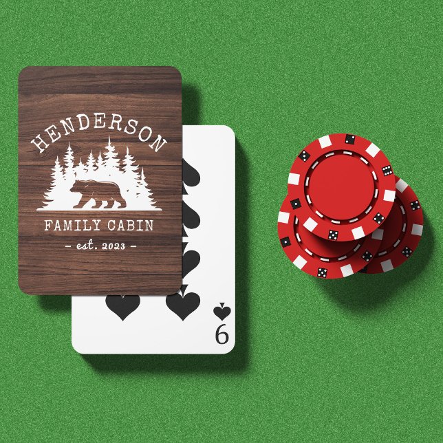 Jeu De Cartes Cabine Famille Ours Pine Bois (Créateur téléchargé)