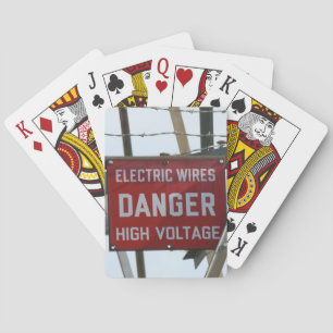 Jeu De Cartes Câbles électriques haute tension Danger Jouer des 