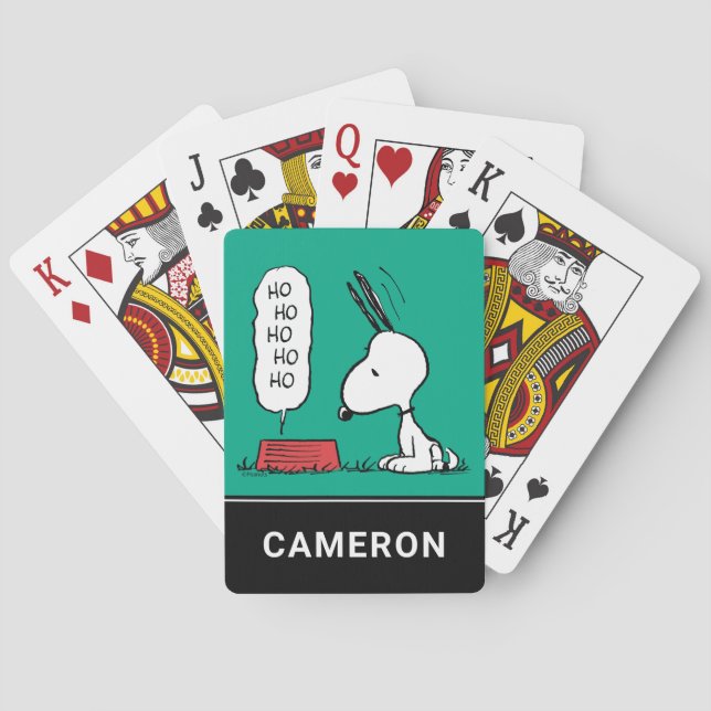 Jeu De Cartes cacahuètes | Snoopy Ho Ho Ho Nourriture Plat Lectu (dos)