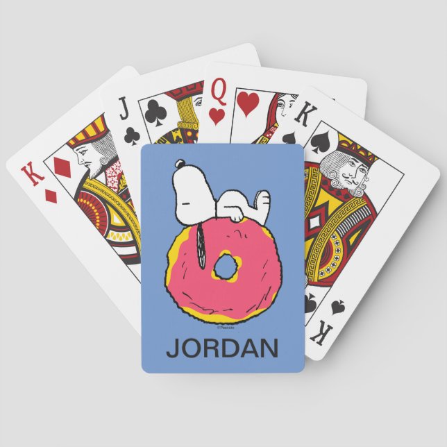 Jeu De Cartes cacahuètes | Snoopy Pink Donut Jouer aux cartes (dos)