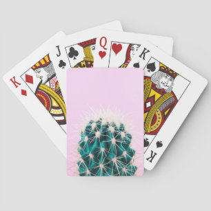 Jeu De Cartes Cactus de Prickley sur le rose