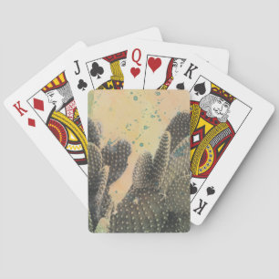 Jeu De Cartes Cactus du désert Plat vert