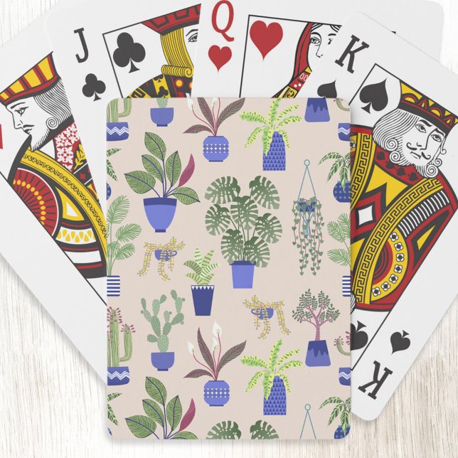 Jeu De Cartes Cactus Motif Succulent (Cactus cacti succulent houseplant art playing cards)