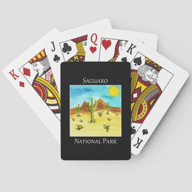 Jeu De Cartes cactus saguaro dans le désert de l'Arizona (dos)