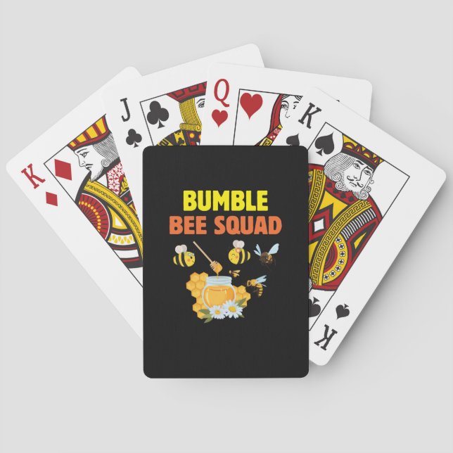 Jeu De Cartes Cadeau apiculteur | Famille Bumble Bee Squad (dos)