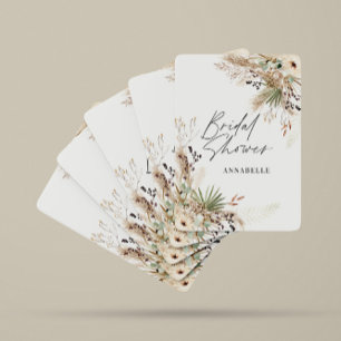 Jeu De Cartes Cadeau de douche de mariée pampas eucalyptus éléga