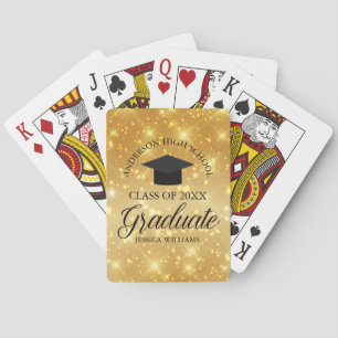 Jeu De Cartes Cadeau de fin d'études personnalisé avec paillette