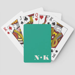 Jeu De Cartes Cadeau de mariage personnalisé avec monogramme ini