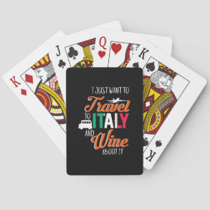 Jeu De Cartes Cadeau de Noël Voyage en Italie et vin à propos