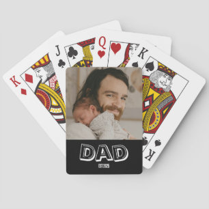 Jeu De Cartes Cadeau de photo de papa à garder Papa