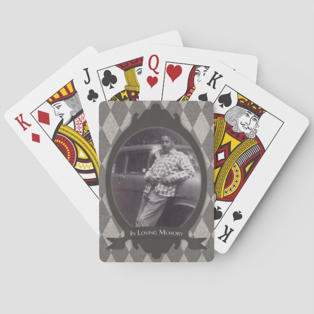 Jeu De Cartes cadeau de service commémoratif (dos)
