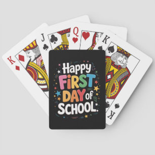 Jeu De Cartes Cadeau de vie d'enseignant Jour heureux du premier
