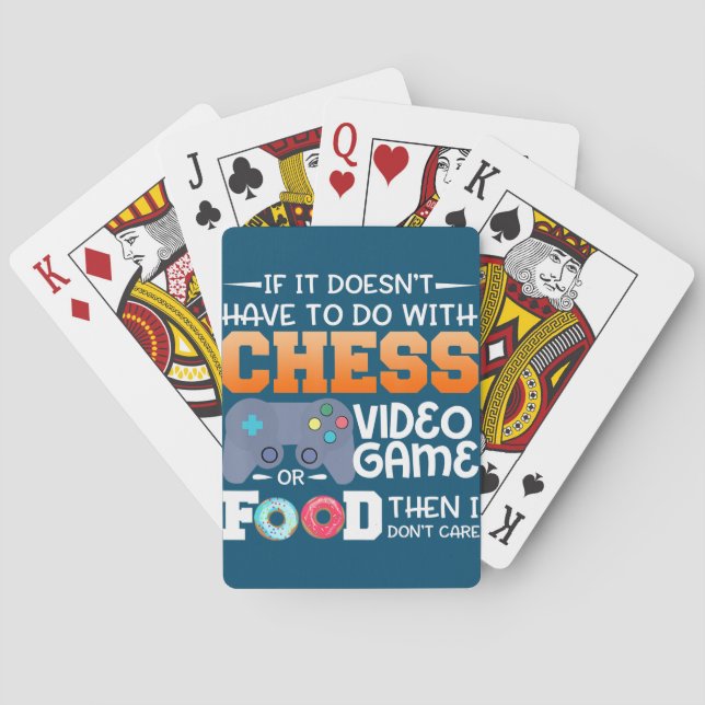 Jeu De Cartes Cadeau d'échecs | Jeu Vidéo D'Échecs Ou Conception (dos)