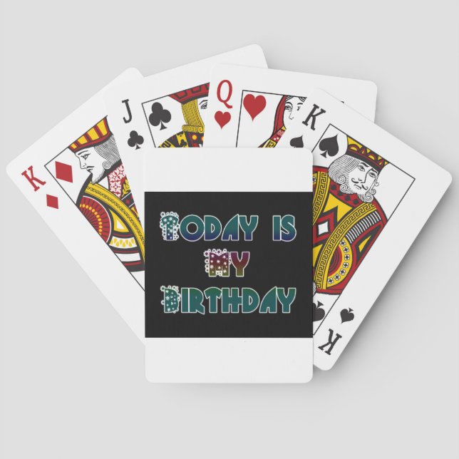 Jeu De Cartes Cadeau Hakuna Matata Aujourd'hui est mon anniversa (dos)