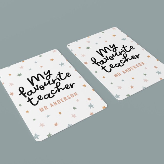Jeu De Cartes Cadeau moderne coloré préféré professeur star préf (Créateur téléchargé)