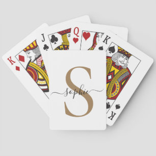 Jeu De Cartes Cadeau Personnalisé Nom Personnalisé Écriture Élég
