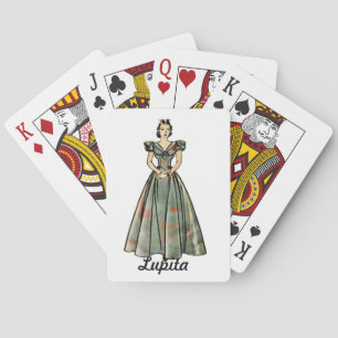 Jeu De Cartes Cadeau personnalisé par image vintage de carte de