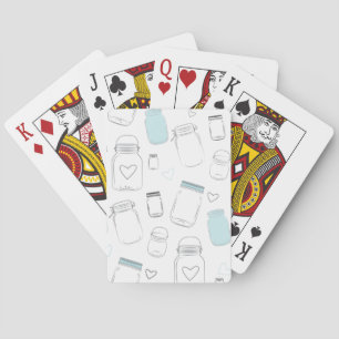 Jeu De Cartes Cadeau rustique de pots de maçon de pays