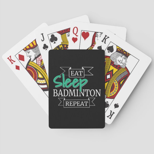 Jeu De Cartes Cadeaux de Badminton (dos)