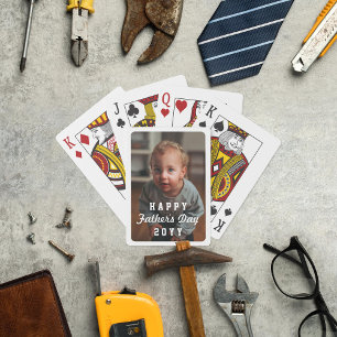 Jeu De Cartes Cadeaux de Fêtes des pères uniques Photo personnal