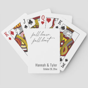 Jeu De Cartes Cadeaux de Mariage Élégants Maison Pleine Cœur