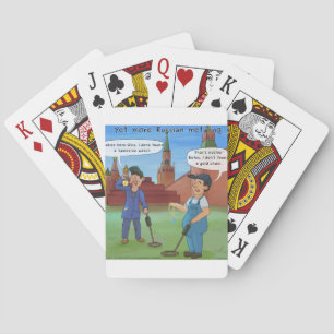 Jeu De Cartes Cadeaux drôles de métal russe par Rick London