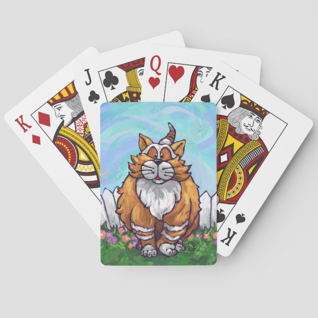 Jeu De Cartes Cadeaux et accessoires de chats de gingembre (dos)
