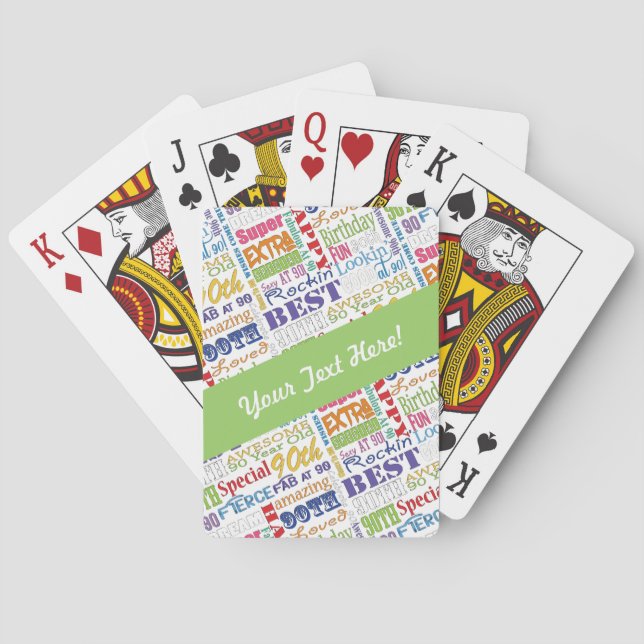 Jeu De Cartes Cadeaux Uniques Et Spéciaux De Fête Du 90E Anniver (dos)