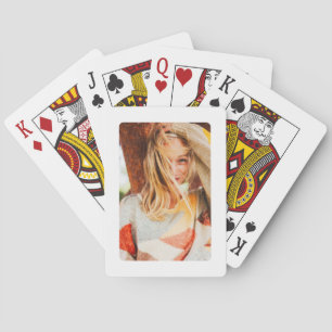 Jeu De Cartes Cadre arrondi Modèle photo unique