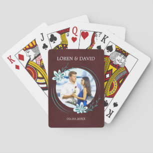 Jeu De Cartes Cadre bleu photo personnalisé