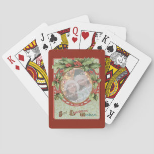 Jeu De Cartes Cadre de Noël avec ajout de couronne-photo