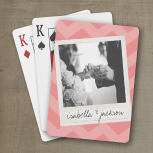 Jeu De Cartes Cadre de photo Instagram de mariage rétro Texte pe