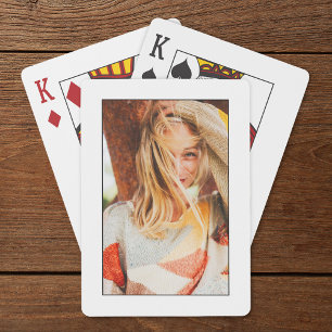 Jeu De Cartes Cadre noir Modèle photo unique