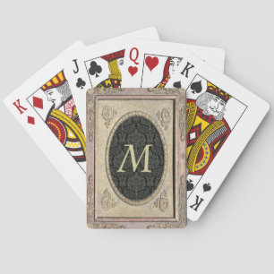 Jeu De Cartes Cadre Stylisé Damask Monogramme Playing Cards 2