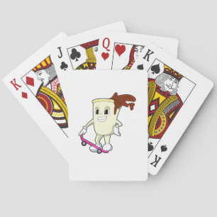 Jeu De Cartes Café en patinage avec skateboard