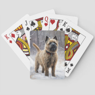 Jeu De Cartes Cairn Terrier Qu'Il Neige Noël