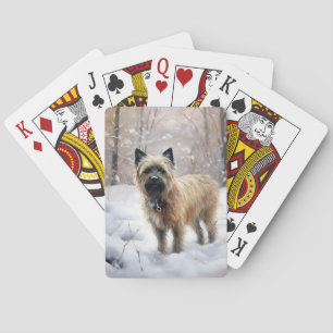 Jeu De Cartes Cairn Terrier Qu'Il Neige Noël