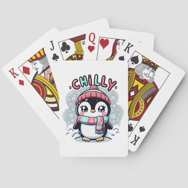 Jeu De Cartes Câlins écharpe enneigée de Manchot Frileux (dos)