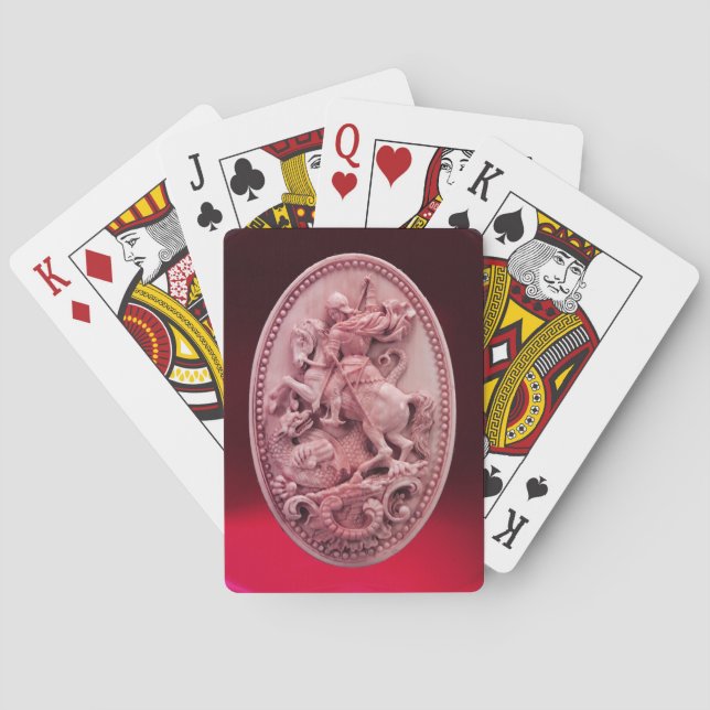 JEU DE CARTES CAMEO ANTIQUE / MONOGRAMME SAINT GEORGE ET DRAGON (dos)