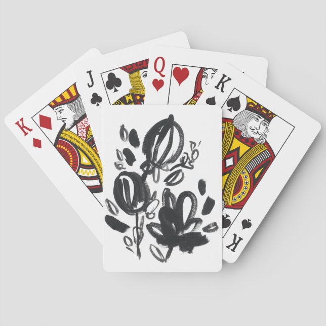 Jeu De Cartes Cameo Bloom - Noir et Blanc (dos)