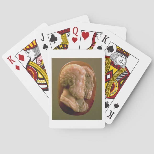 Jeu De Cartes Caméo représentant Marcus Aurelius (121-180) et Lu (dos)