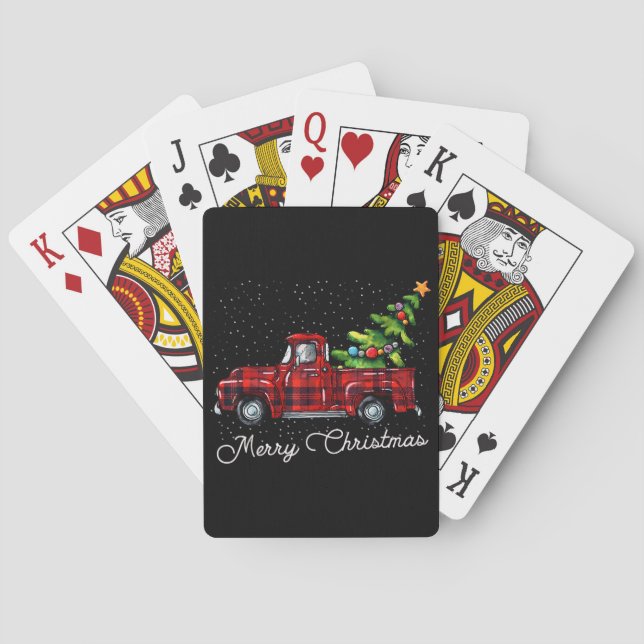 Jeu De Cartes Camion de ramassage de Buffalo Rouge avec char de  (dos)